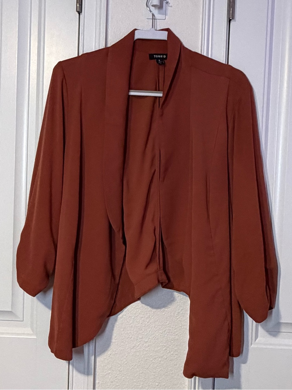 torrid Rust Open-Front Draped Blazer
